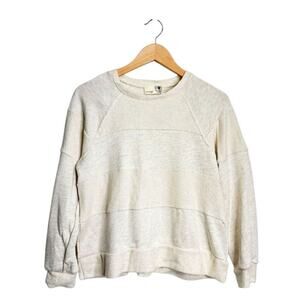 Everleigh Sweater Steipe Knit Pullover Crewneck in Oatmeal Size Medium NWT